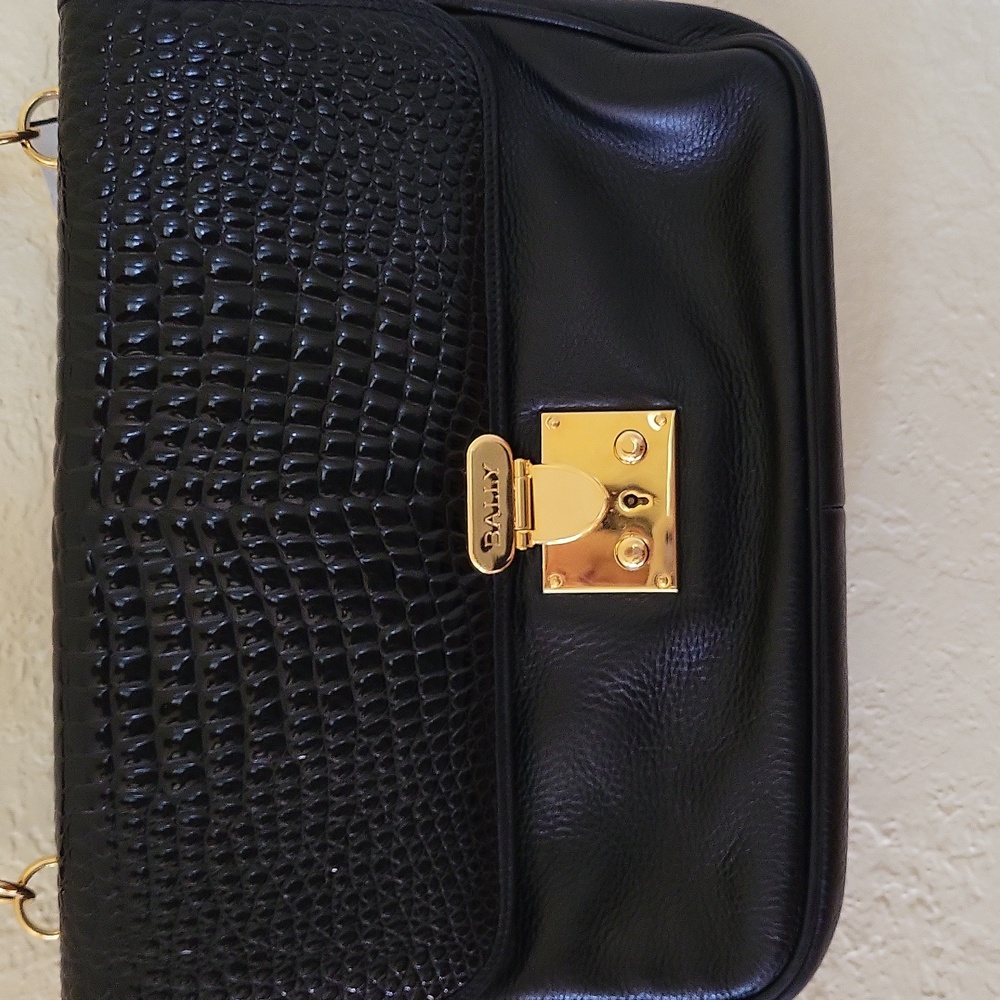 Bally Leather And Patent Shoulder Bag